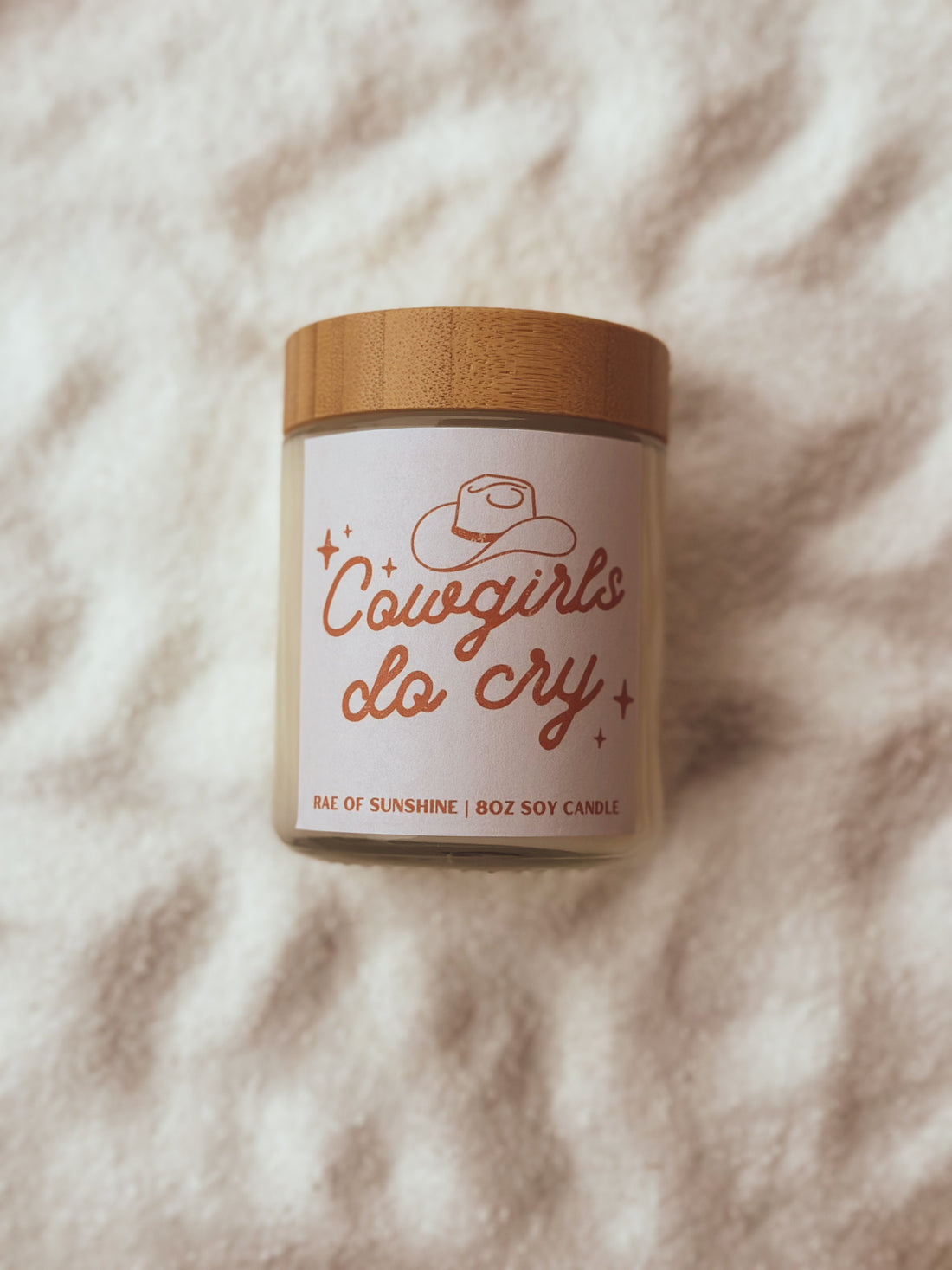 Coastal Cowgirl | &quot;Cowgirls Do Cry&quot; Handmade Eco-Friendly Soy Wax Candle