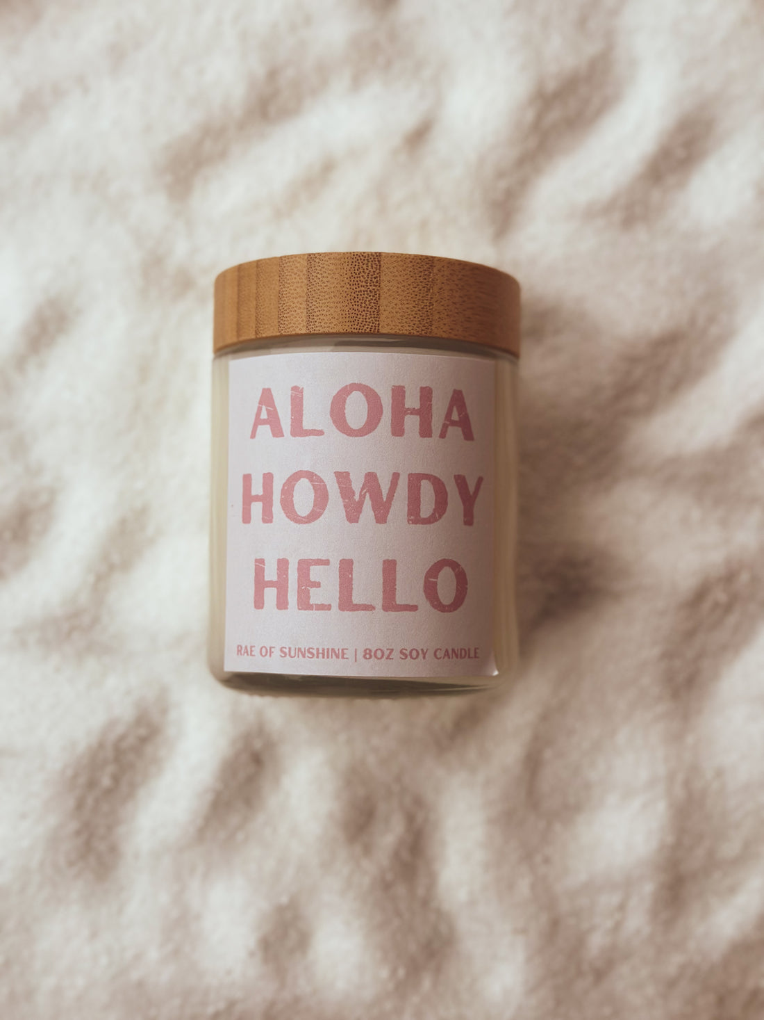 Coastal Cowgirl | &quot;Aloha, Howdy, Hello&quot; Handmade Eco-Friendly Soy Wax Candle