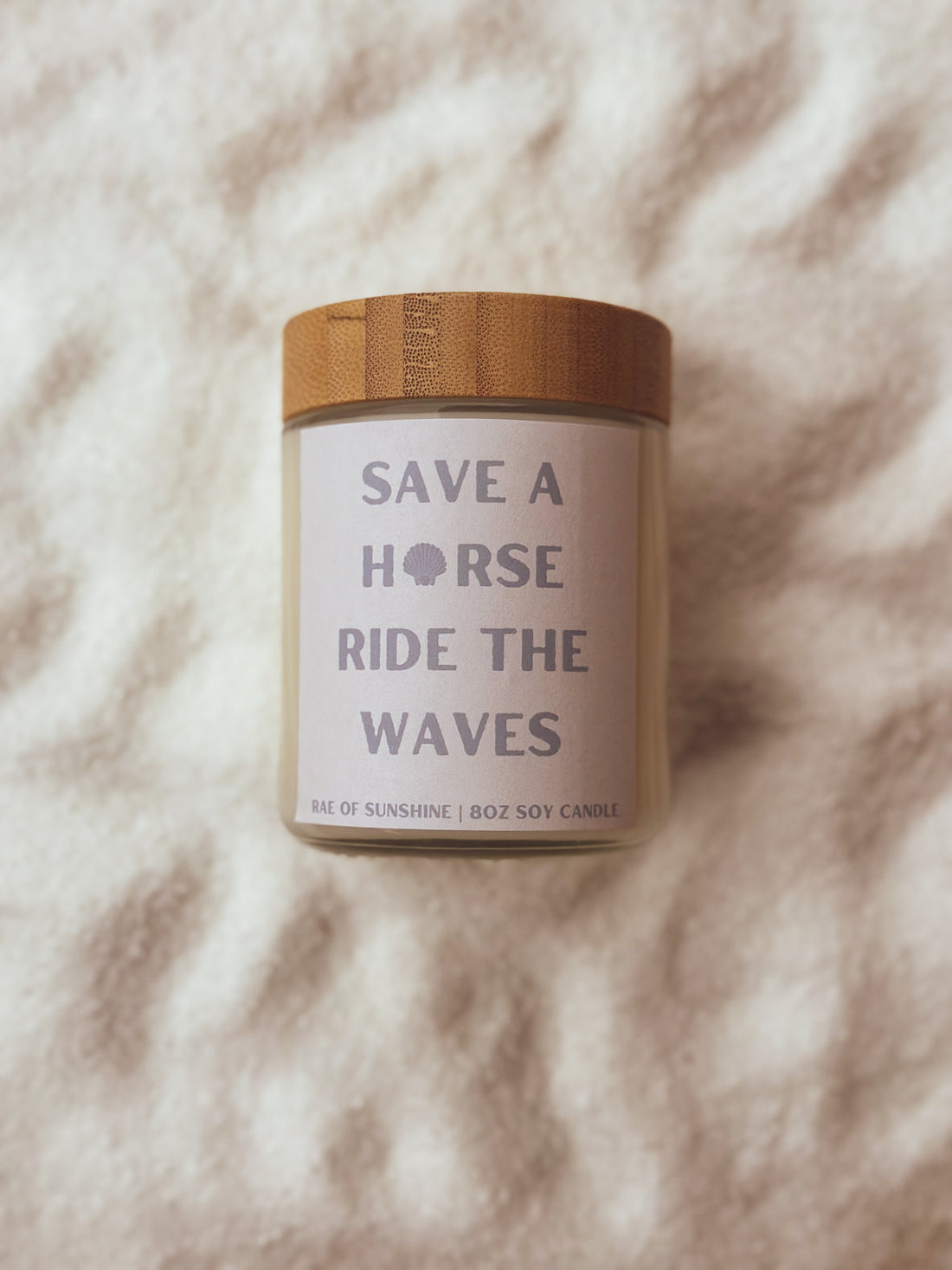 Coastal Cowgirl | &quot;Save a Horse, Ride the Waves&quot; Handmade Eco-Friendly Soy Wax Candle