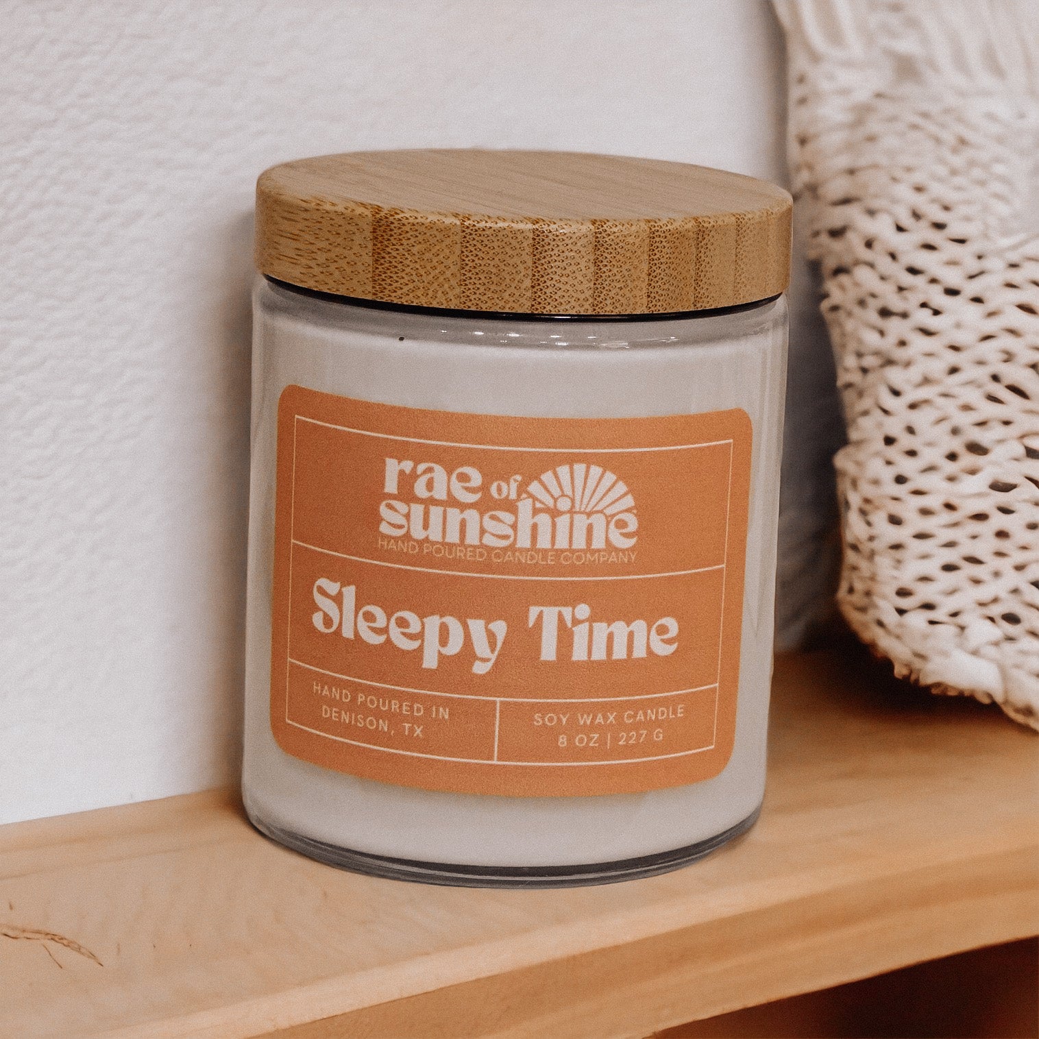 Rae of Sunshine | "Sleepy Time" Handmade Eco-Friendly Soy Wax Candle