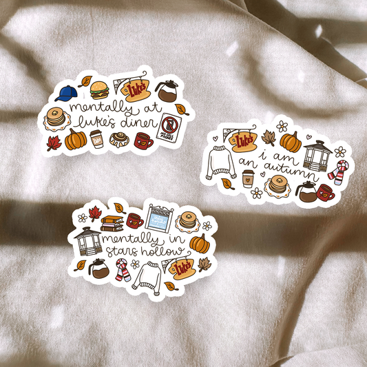 Stars Hollow Stickers: Mentally At Lukes Diner