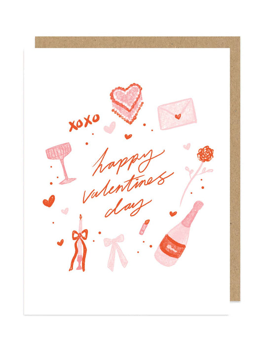 Hand-Drawn Happy Valentine's Day Card
