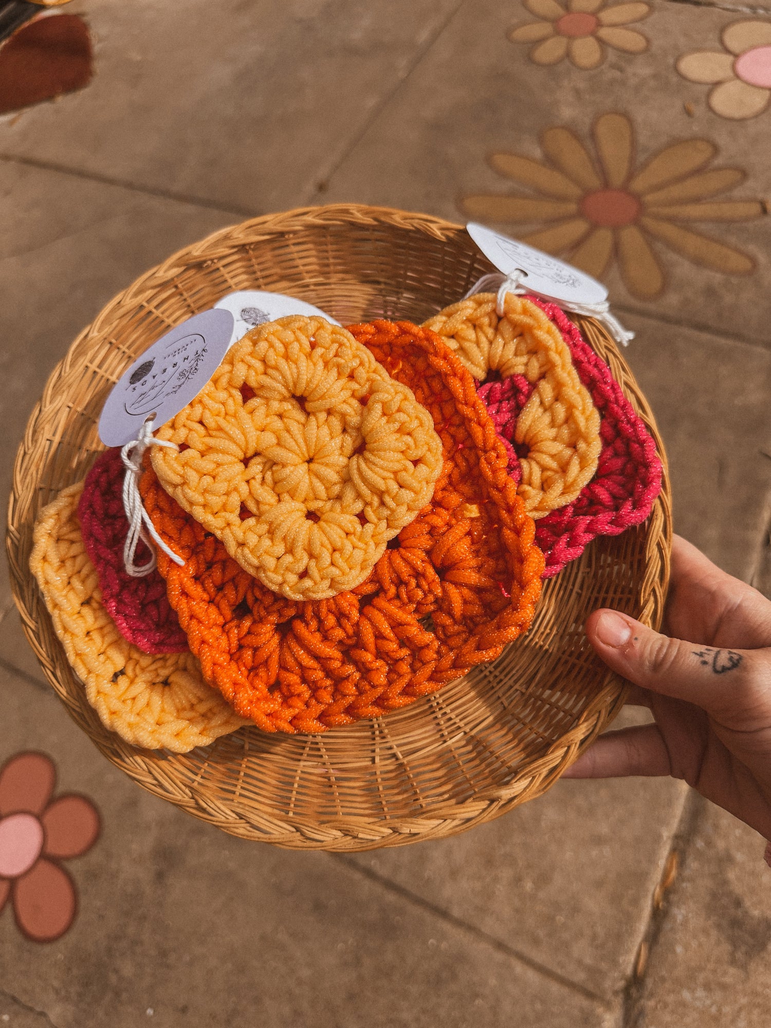 Groovy Crocheted Dish Scrubber Pads