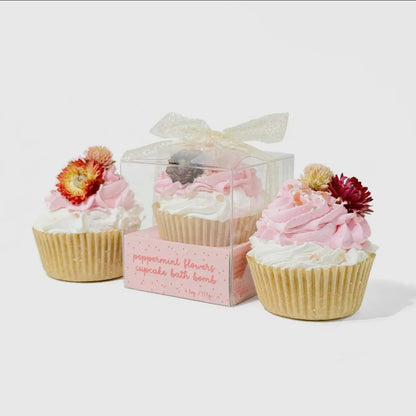 Botanical Cupcake Bath Bomb with Sugar Scrub Icing