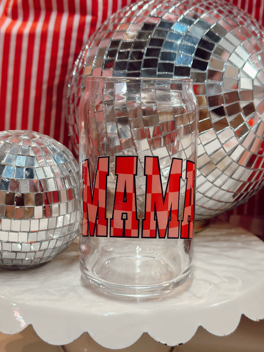 Mama 16oz Glass Coffee Cup