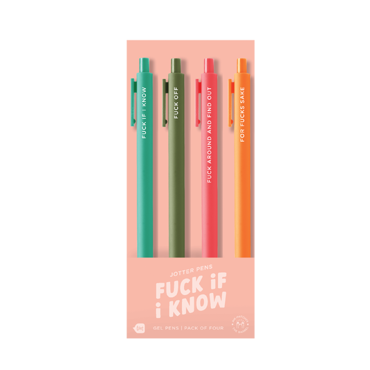 Jotter Sets 4 Pack (New Sets!!!): Fuck If I Know