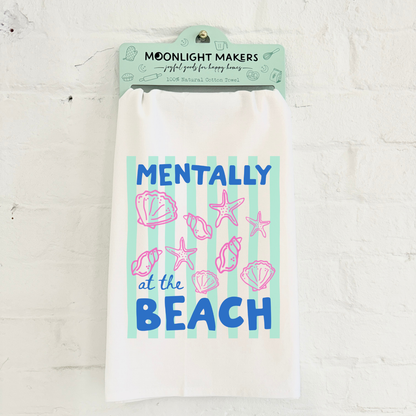 Colorful Kitchen Towels - Mentally at the Beach: