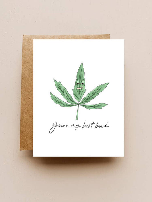 "Best Bud” Friendship Greeting Card