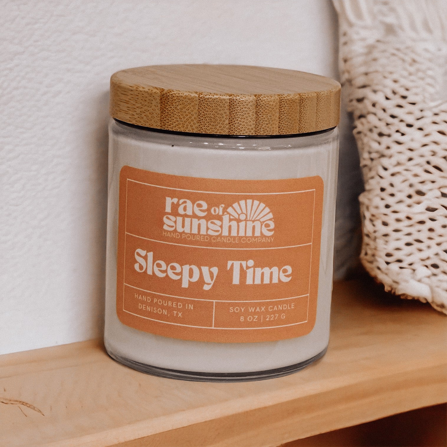 Rae of Sunshine | &quot;Sleepy Time&quot; Handmade Eco-Friendly Soy Wax Candle