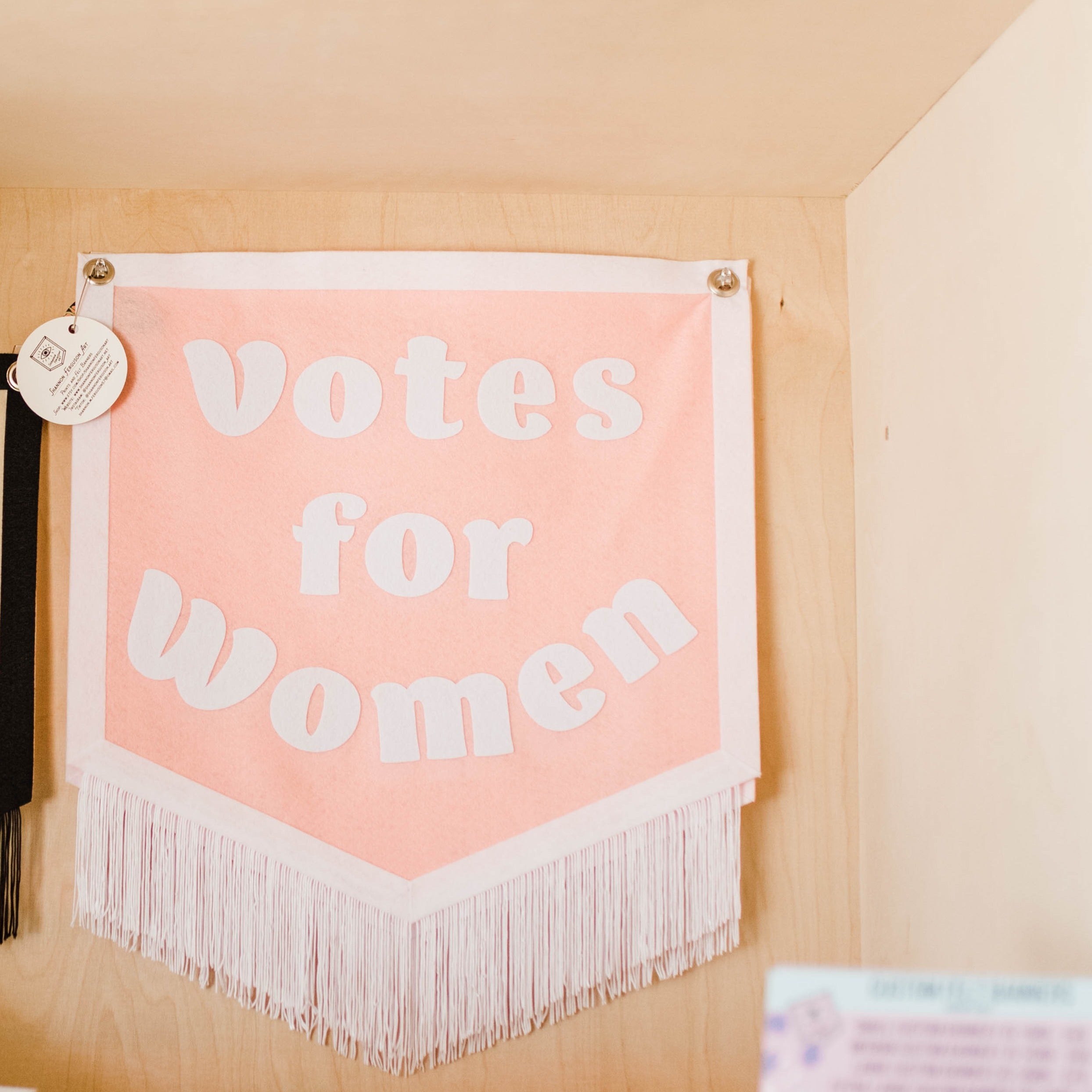 Shannon Ferguson Art | &quot;Votes for Women&quot; Handmade Felt Banner