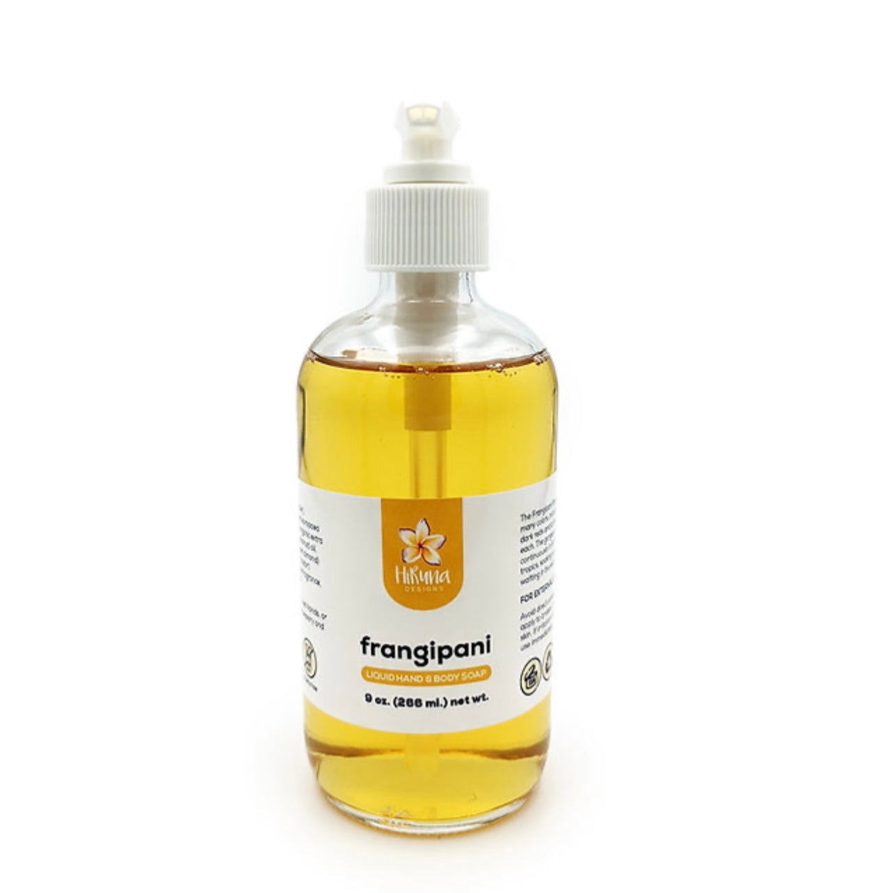 HiRuna Island Soap | &quot;Frangipani&quot; Handmade Liquid Hand &amp; Body Soap