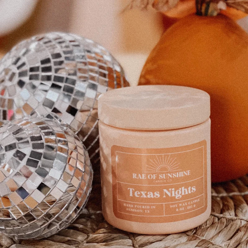 Rae of Sunshine | &quot;Texas Nights&quot; Handmade Eco-Friendly Soy Wax Candle